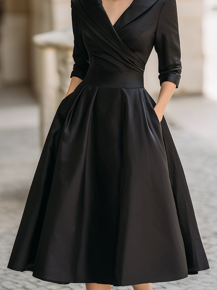 Dharmay | Elegantes Midikleid mit langen Ärmeln