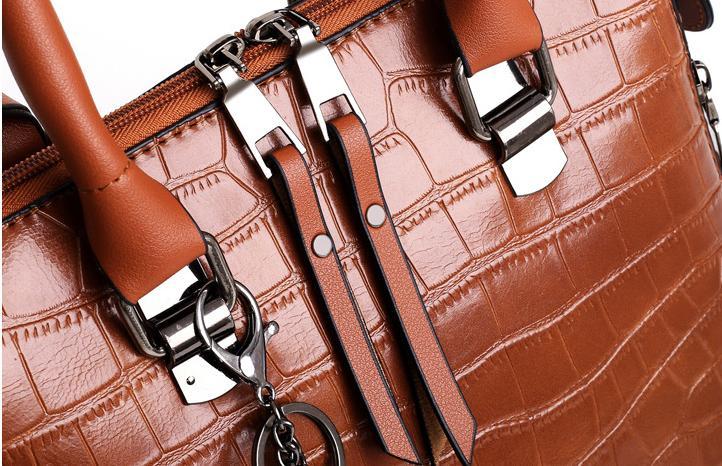Palmer – Krokodillederoptik-Handtaschenset, 4-teilig