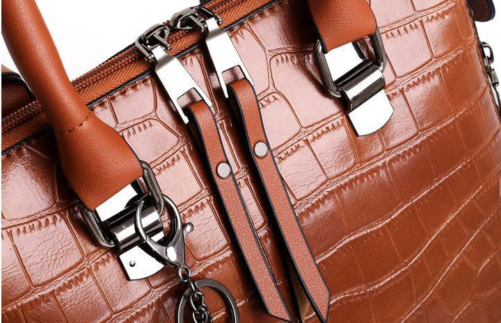 Palmer – Krokodillederoptik-Handtaschenset, 4-teilig