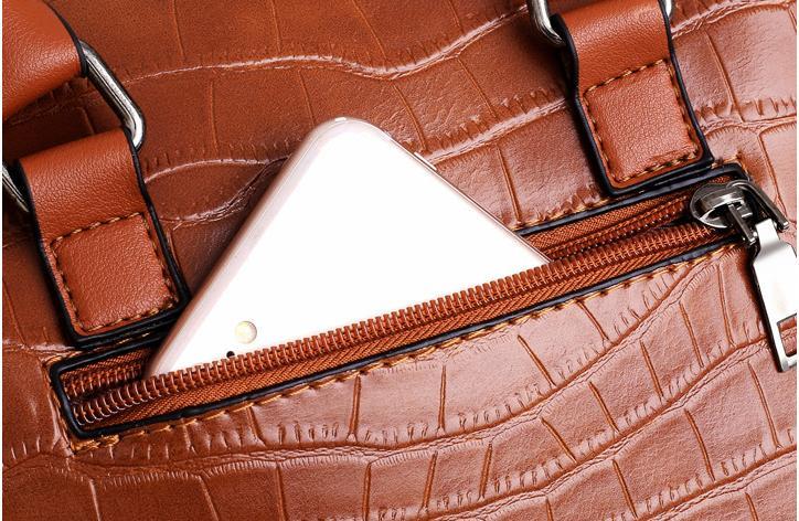 Palmer – Krokodillederoptik-Handtaschenset, 4-teilig