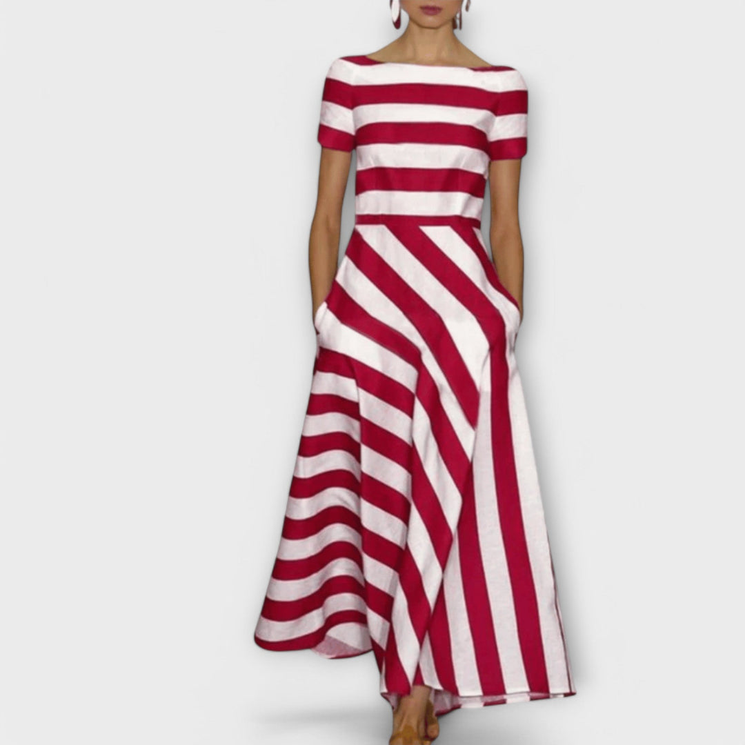 Janell - Gestreepte maxi-jurk