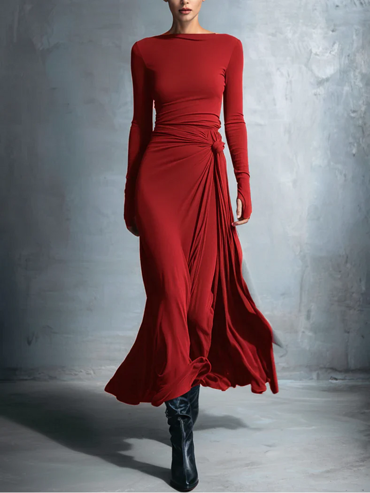 Naiara ❘ Maxi-jurk met zijdelingse knoop