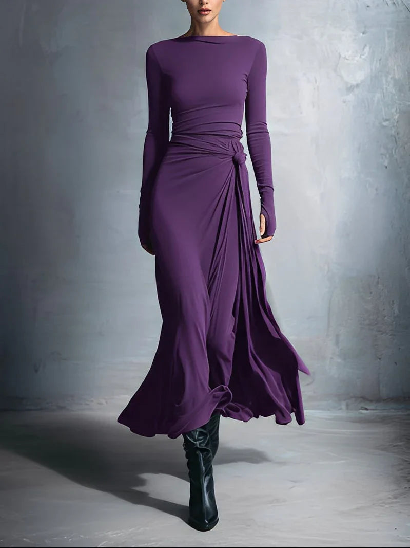 Naiara ❘ Maxi-jurk met zijdelingse knoop