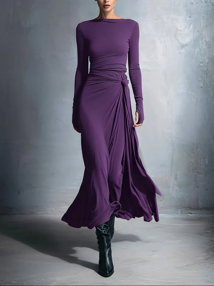 Naiara ❘ Maxi-jurk met zijdelingse knoop