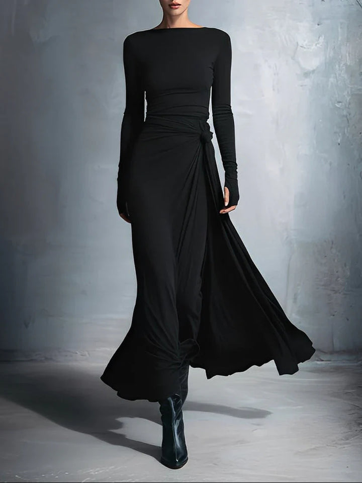 Naiara ❘ Maxi-jurk met zijdelingse knoop
