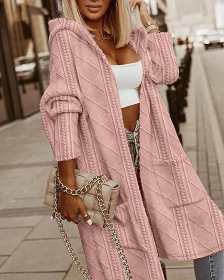 Mona Lisa – Langer Cardigan mit Kapuze