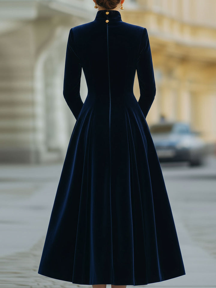 Natalia | A-Linien-Kleid mit goldenen Akzenten