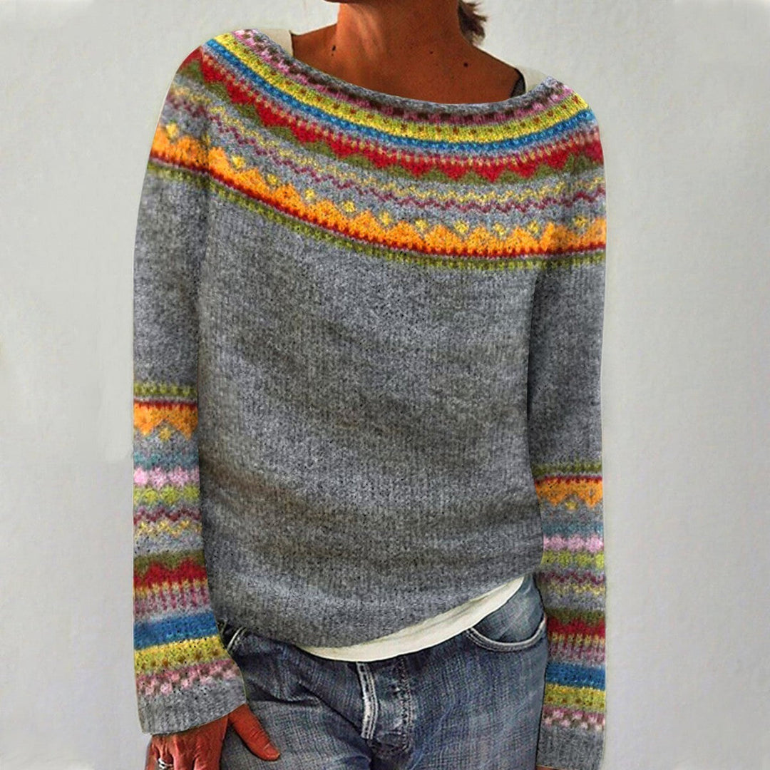Jasmin™ - Wygodny Retro Sweter