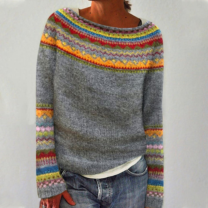 Jasmin™ - Wygodny Retro Sweter