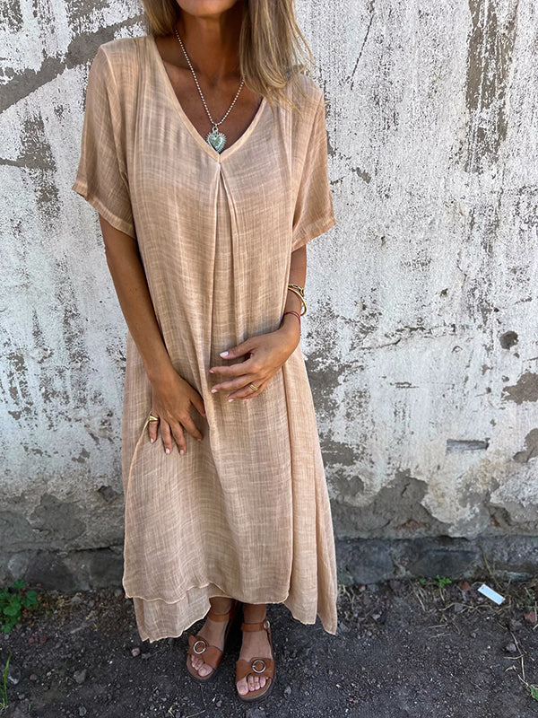 NOVERA | KLEID MIT V-AUSSCHNITT