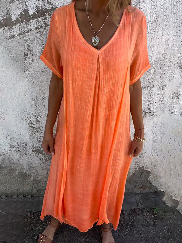 NOVERA | KLEID MIT V-AUSSCHNITT