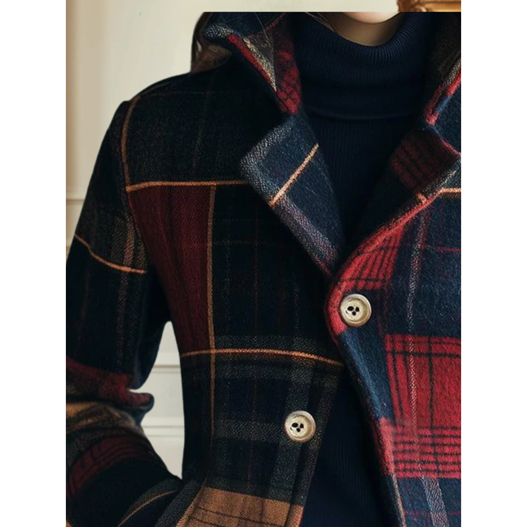 Noelle | Klassische karierte Wolljacke