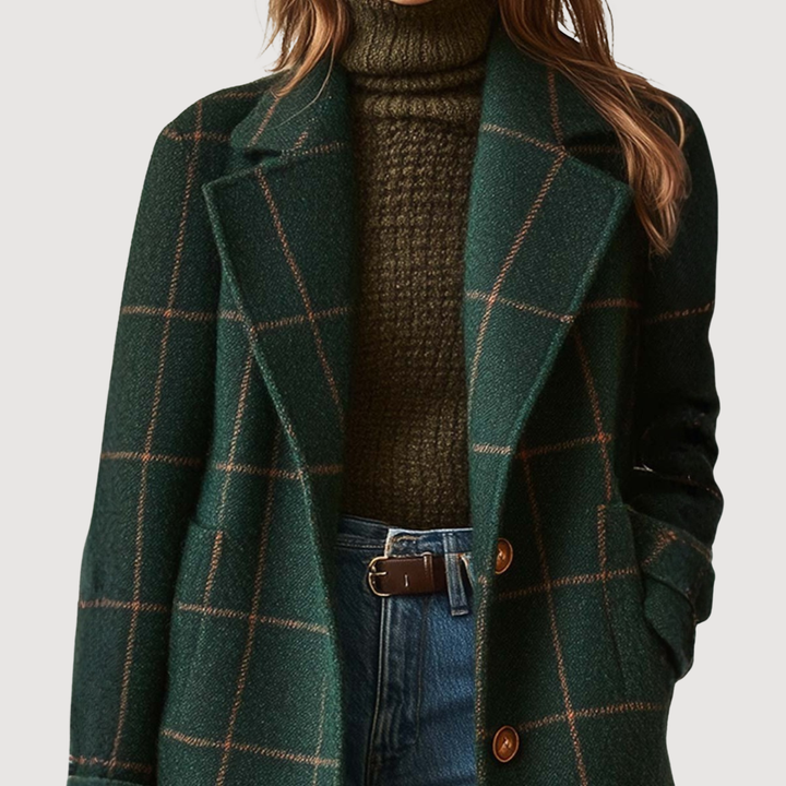 Catherine | Karierter Tweedmantel