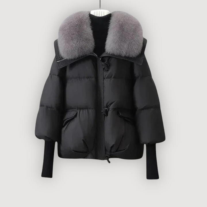 EVETTE – LUXURIÖSE PUFFERJACKE MIT PELZKRAGEN