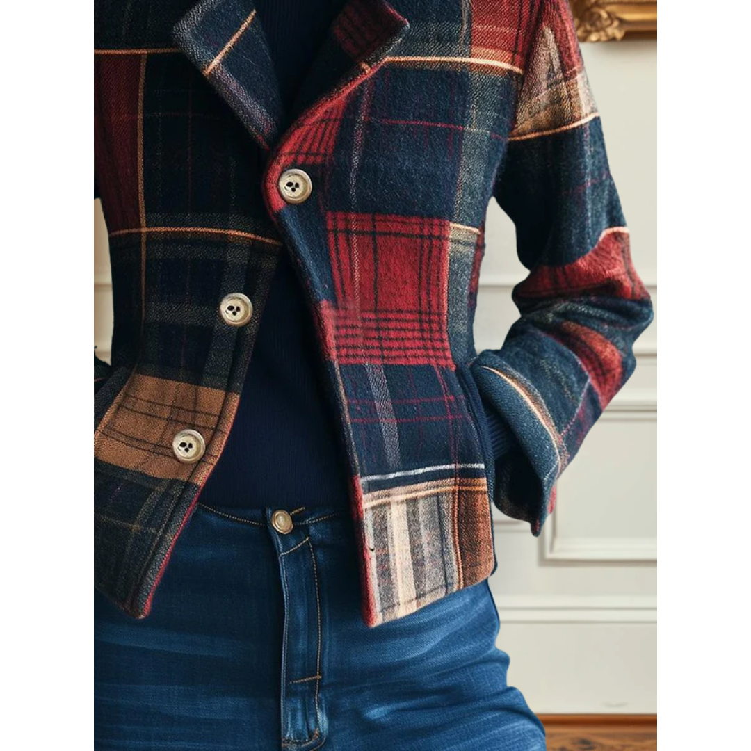 Noelle | Klassische karierte Wolljacke