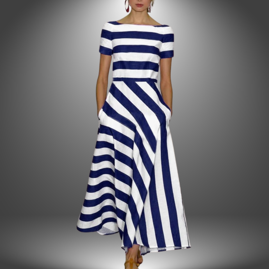 Nicole™ | Elegantes gestreiftes Kleid