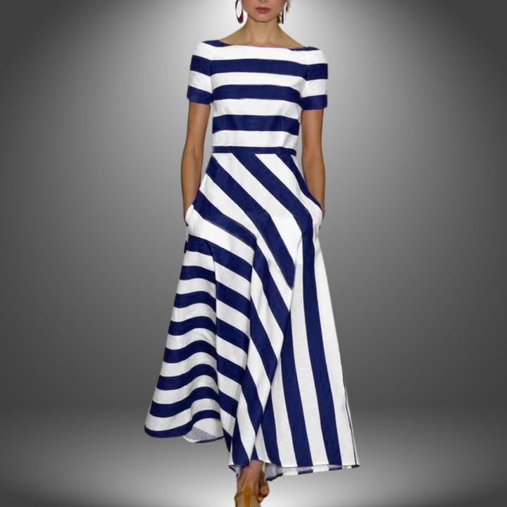 Nicole™ | Elegantes gestreiftes Kleid