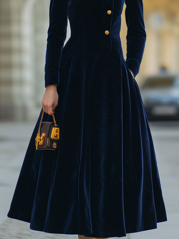 Natalia | A-Linien-Kleid mit goldenen Akzenten