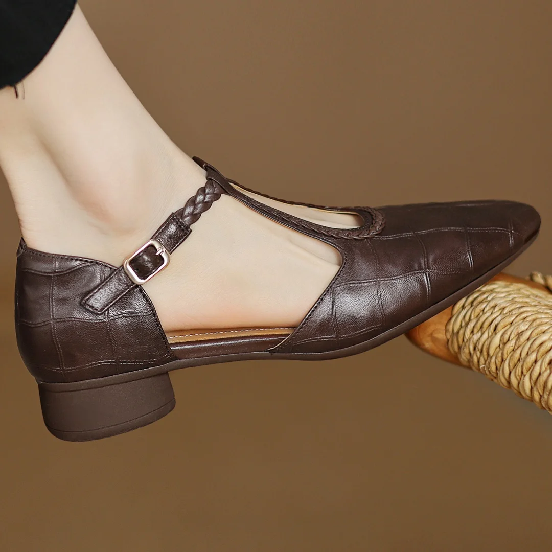Leder Mary Janes