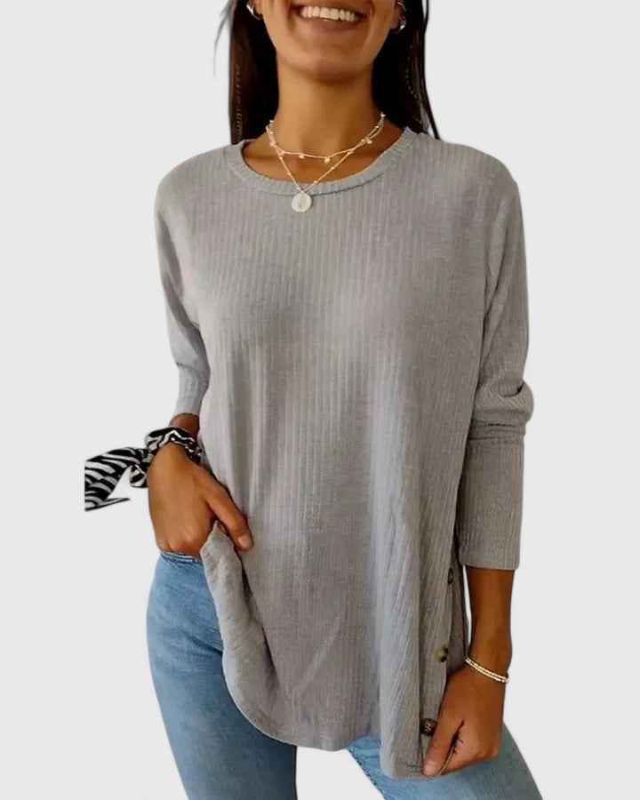 Megan™ | Elegante Crew-Bluse