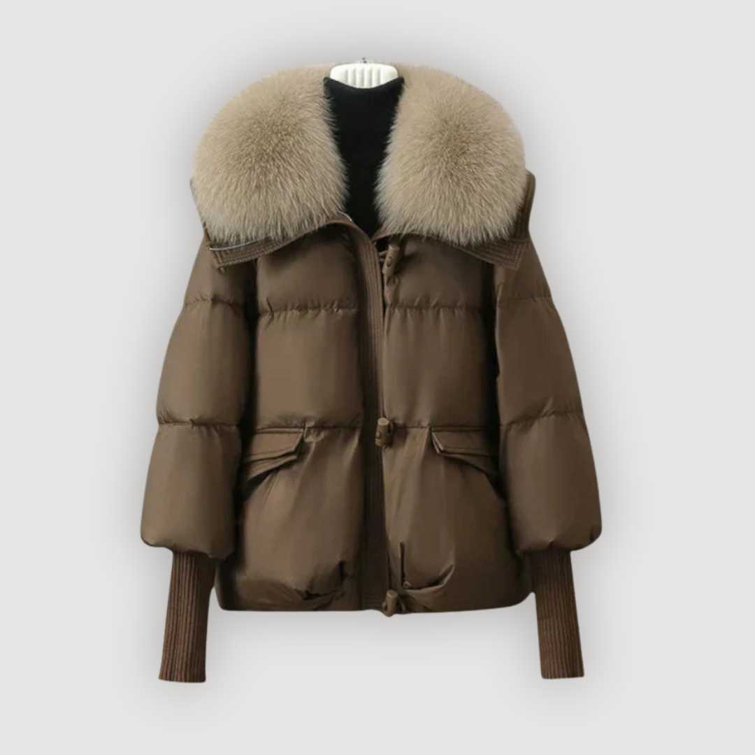 EVETTE – LUXURIÖSE PUFFERJACKE MIT PELZKRAGEN