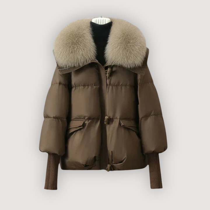 EVETTE – LUXURIÖSE PUFFERJACKE MIT PELZKRAGEN