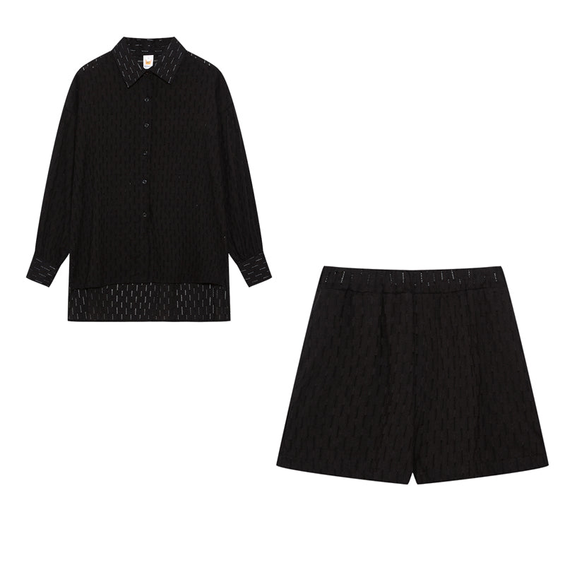 CHARLOTTE | LOUNGE-SET MIT SHIRT UND SHORTS
