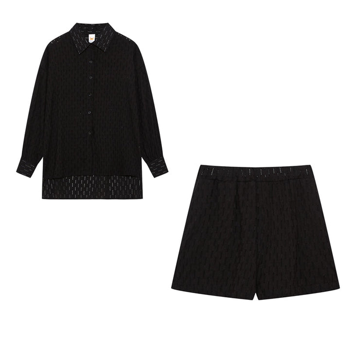 CHARLOTTE | LOUNGE-SET MIT SHIRT UND SHORTS