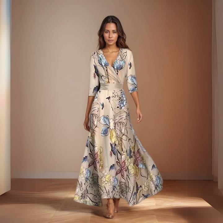 ISABELLA | ELEGANCKA SUKIENKA W KWIATY