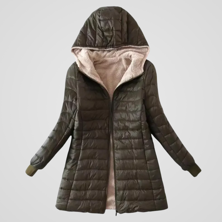 Caroline | Wintermantel mit Sherpa-Futter