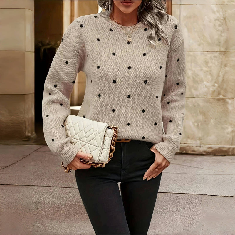 Nina™ – Gepunkteter Strickpullover