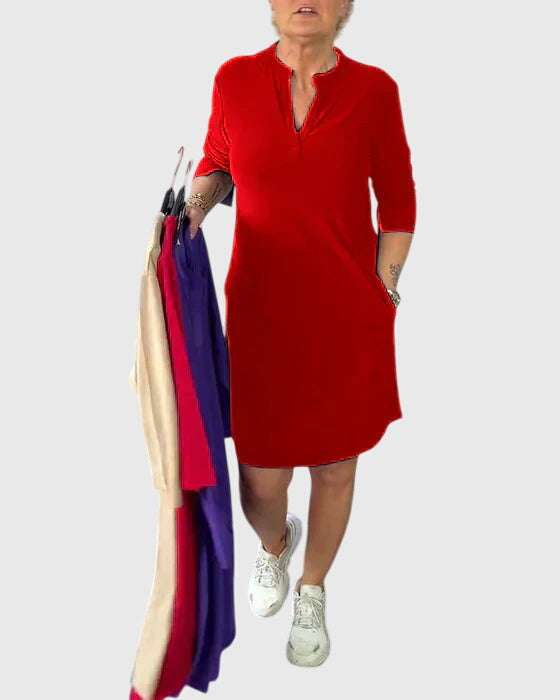 Quinn | V-Ausschnitt-Kleid