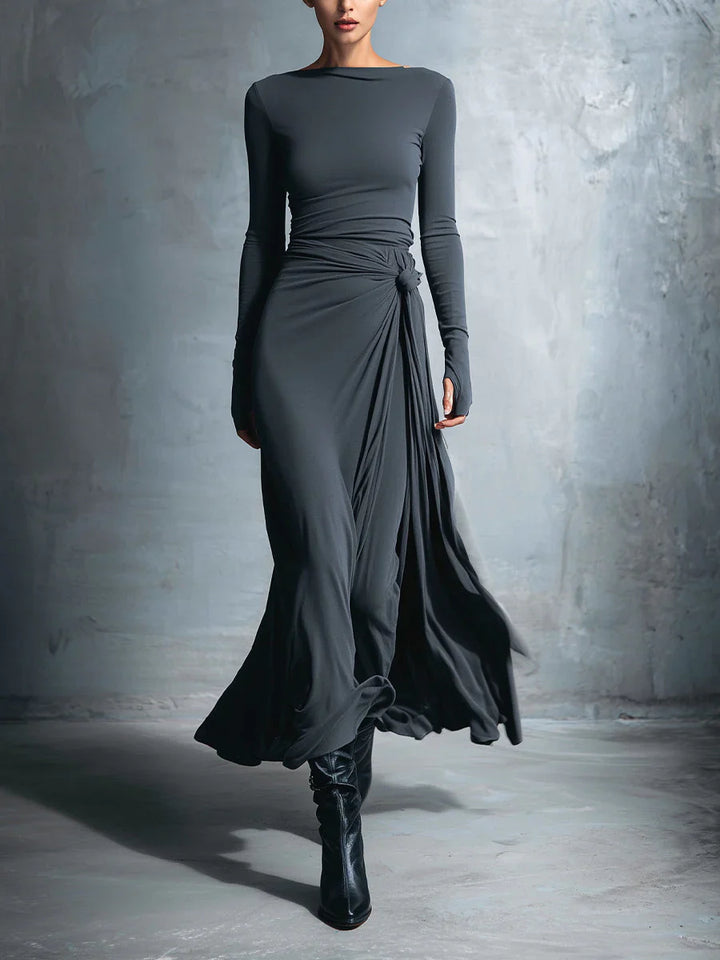 Naiara ❘ Maxi-jurk met zijdelingse knoop