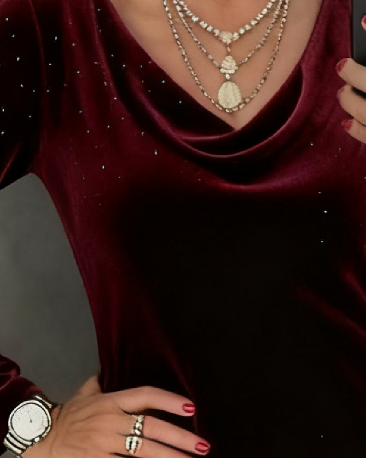 Aubrey | Gerades Kleid mit Glitzereffekt