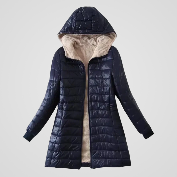 Caroline | Wintermantel mit Sherpa-Futter