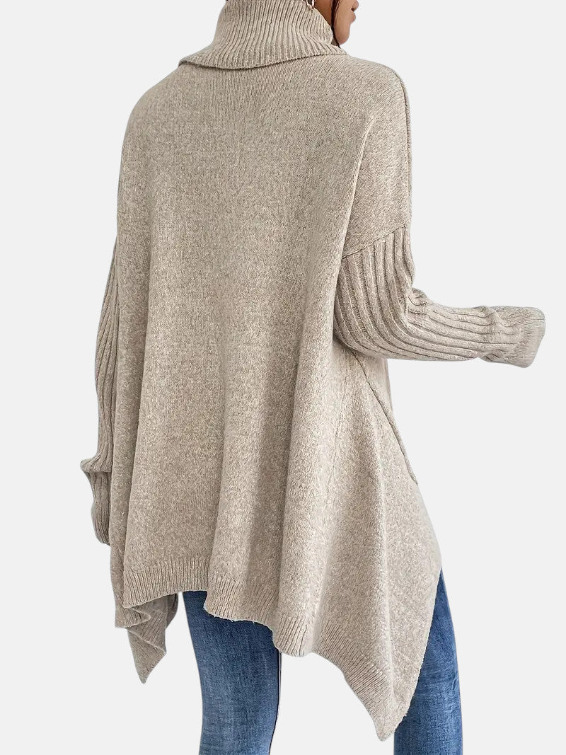 BRIGITTE – LANGER PULLOVER MIT KRAGEN
