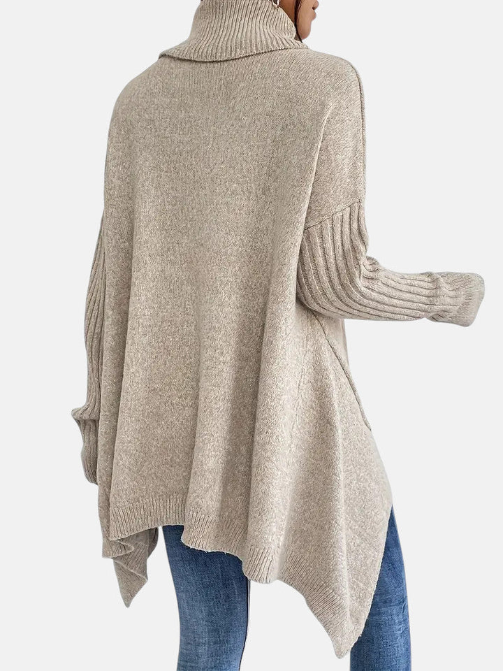 BRIGITTE – LANGER PULLOVER MIT KRAGEN