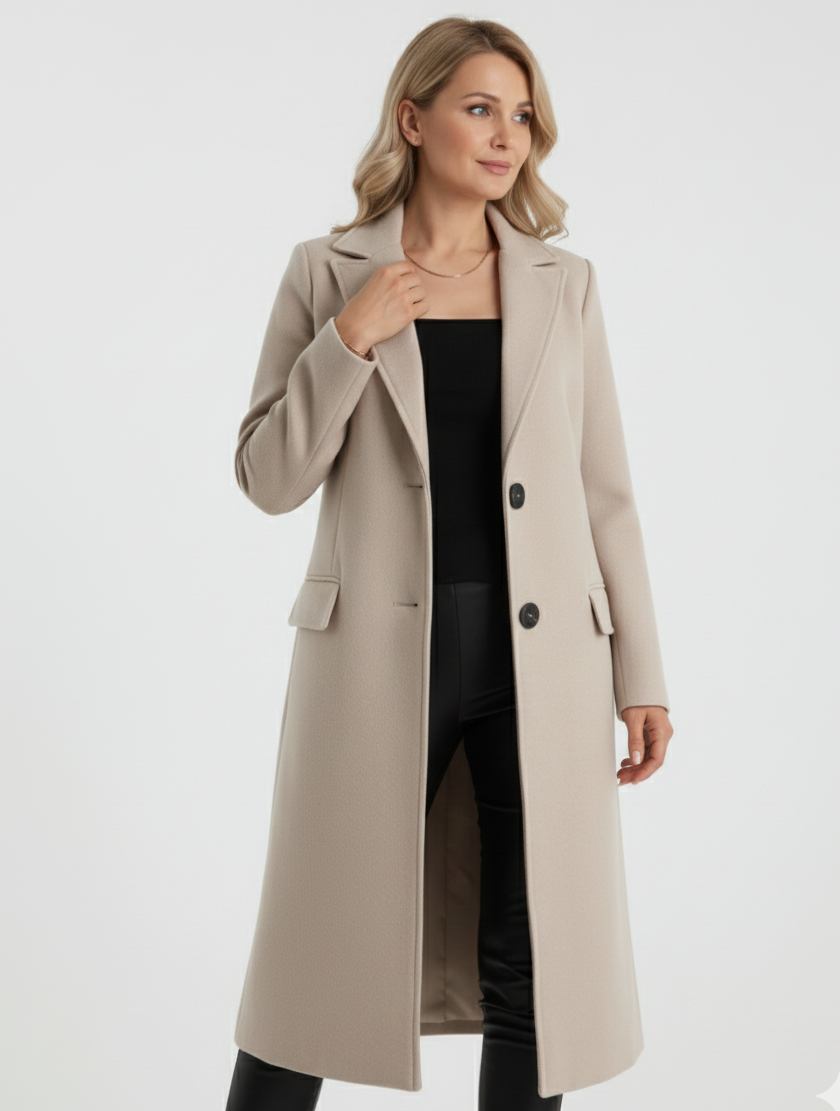 Moa™ | Eleganter, langer Mantel im klassischen Stil