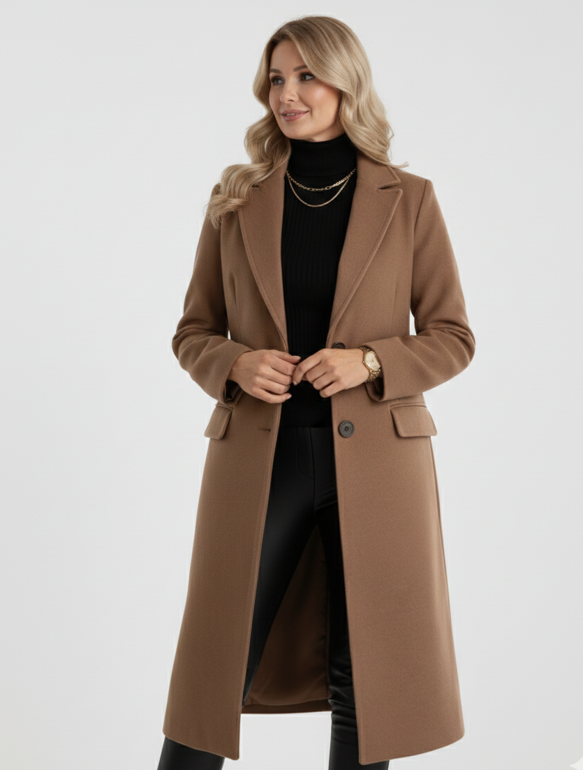 Moa™ | Eleganter, langer Mantel im klassischen Stil