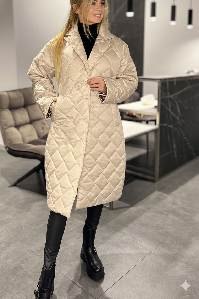 Emery™ | Stylische, mittellange Leopardenjacke
