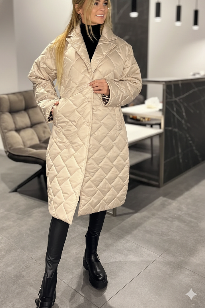 Emery™ | Stylische, mittellange Leopardenjacke