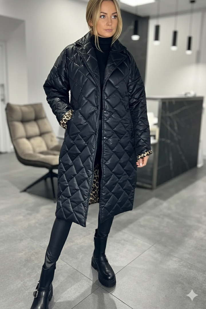 Emery™ | Stylische, mittellange Leopardenjacke