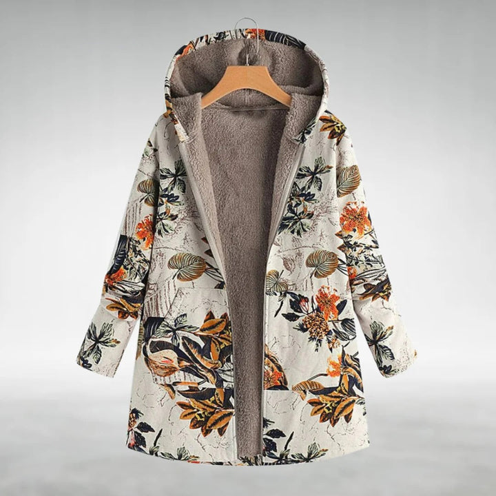 Savannah™ | Fleece-Jacke mit Kapuze und Blumenmuster