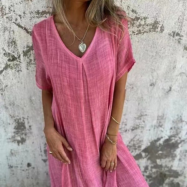 NOVERA | KLEID MIT V-AUSSCHNITT
