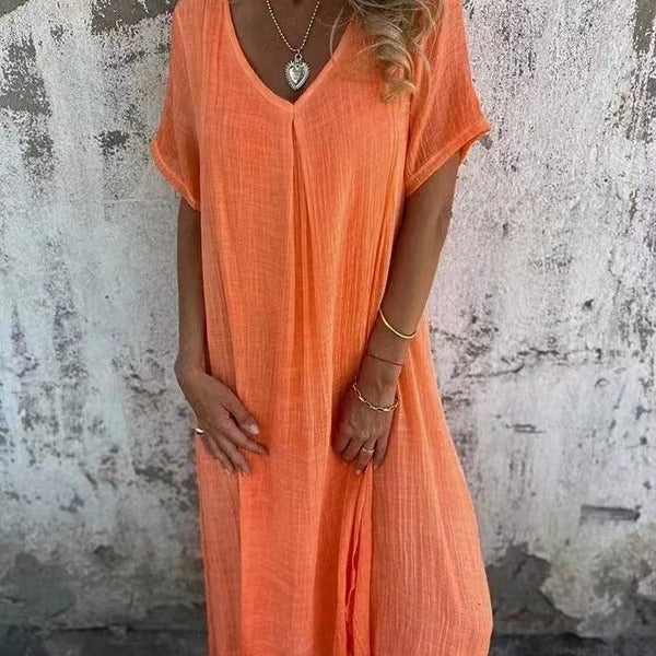 NOVERA | KLEID MIT V-AUSSCHNITT