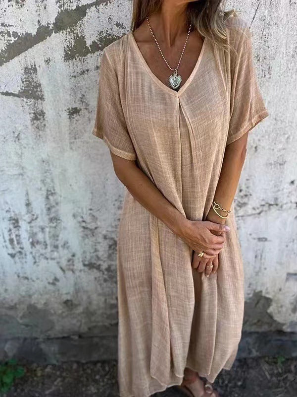NOVERA | KLEID MIT V-AUSSCHNITT