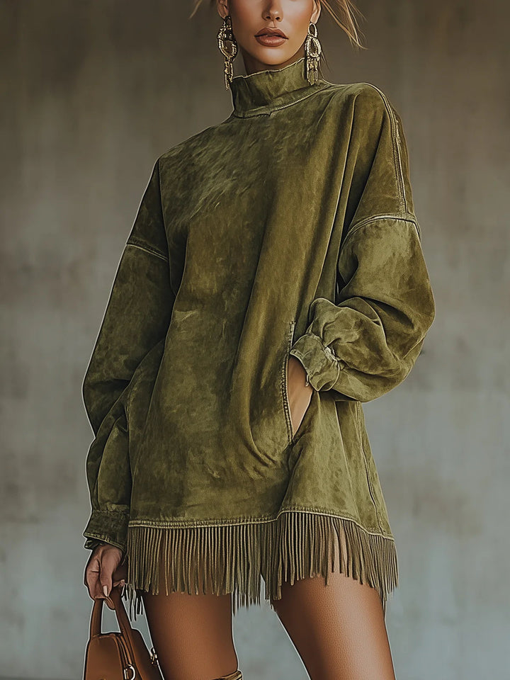 Sheri | Kuscheliges Fransenkleid