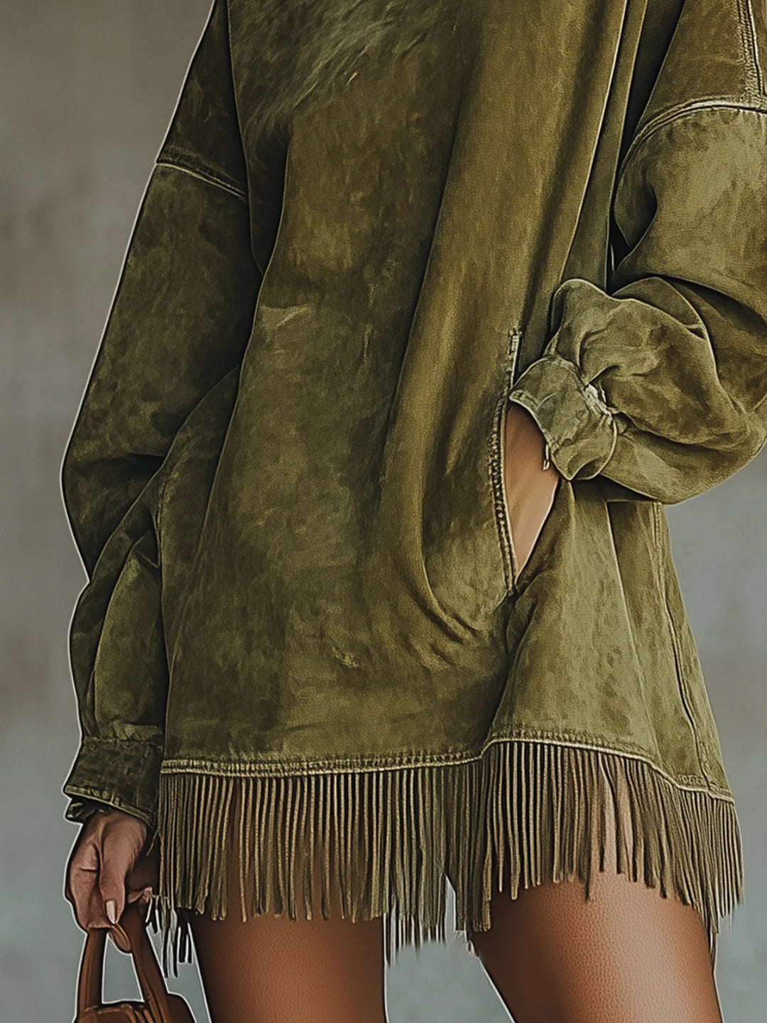Sheri | Kuscheliges Fransenkleid