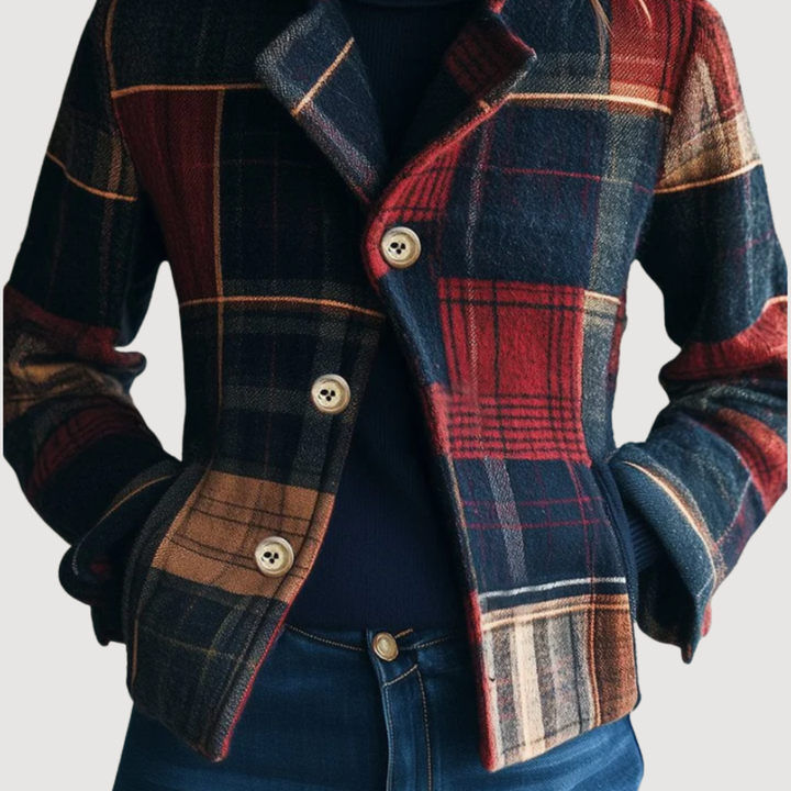 Noelle | Klassische karierte Wolljacke
