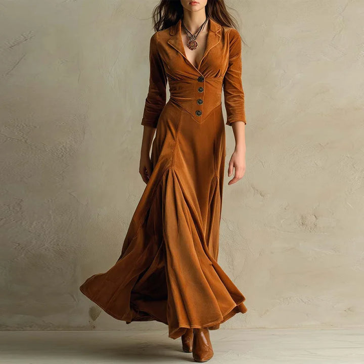Anna | Langes Samtkleid